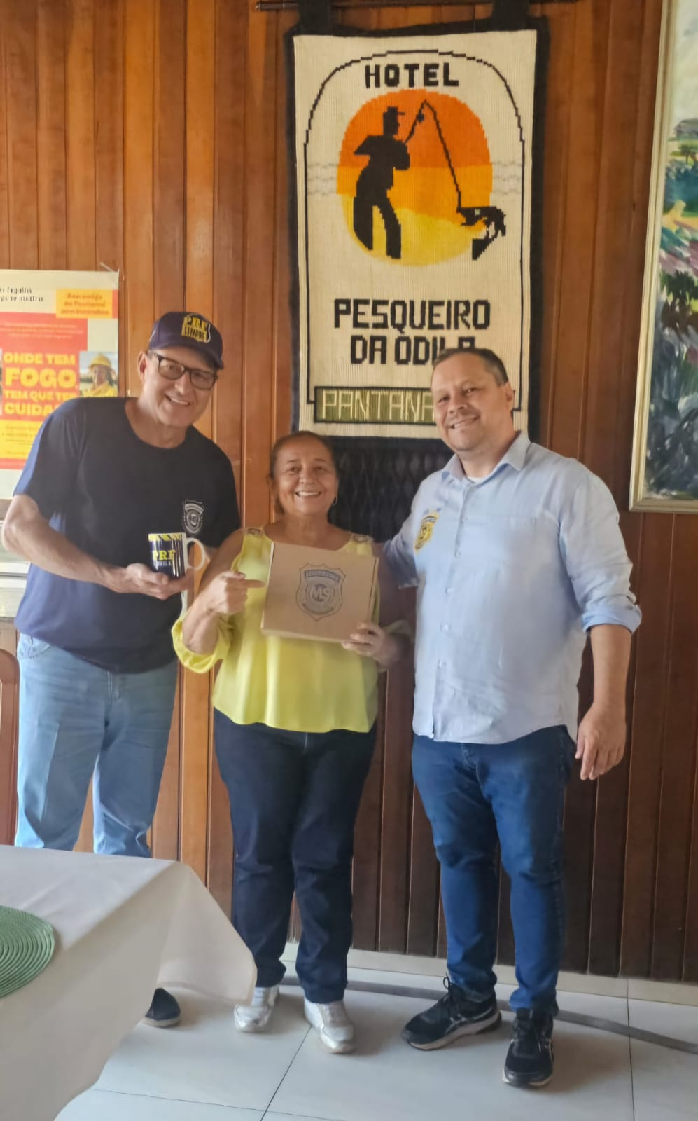 Dona Odila recebe homenagem do SINPRF/MS por apoio aos PRFs no Pantanal