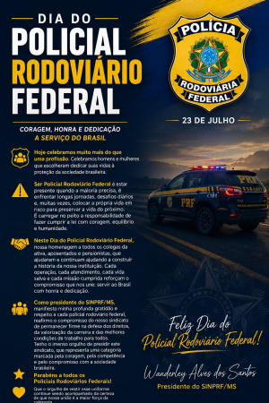 PALAVRA DO PRESIDENTE DO SINPRF/MS